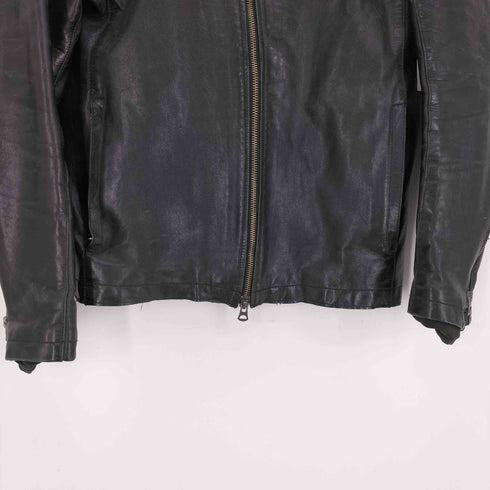 シャマ shama 別注 ホースレザー シングル ライダース ジャケット UNIVERSALジップ メンズ 40