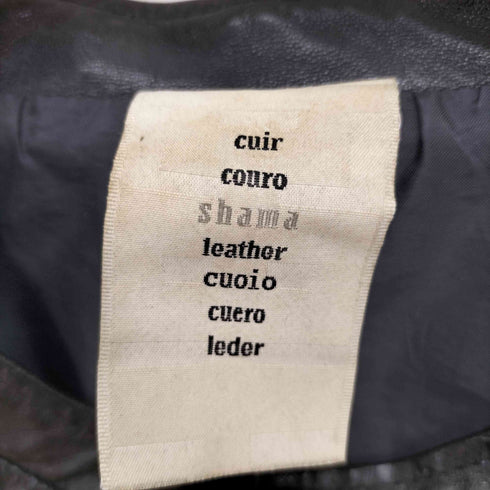 シャマ shama 別注 ホースレザー シングル ライダース ジャケット UNIVERSALジップ メンズ 40