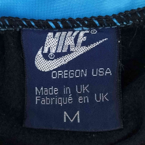 ナイキ NIKE 80s 紺タグ イギリス製 ロゴ刺繍 ジャージ トラックジャケット メンズ import:M