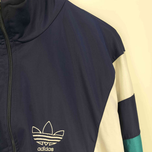 アディダス adidas 80s 白タグ トレフォイルロゴ刺繍 ジャージ トラックジャケット メンズ import:XL