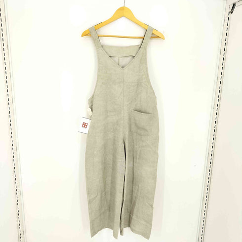 ザラ ZARA リネン混 サロペット オールインワン レディース L