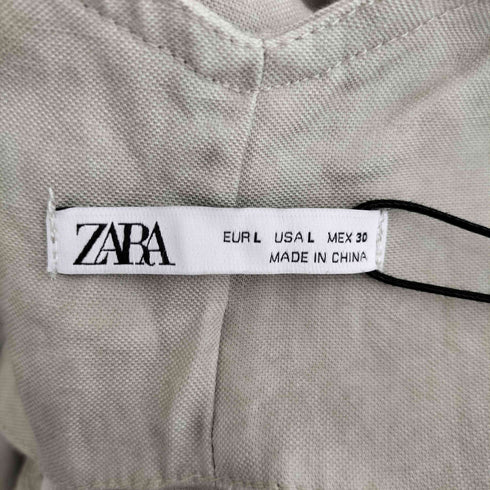 ザラ ZARA リネン混 サロペット オールインワン レディース L