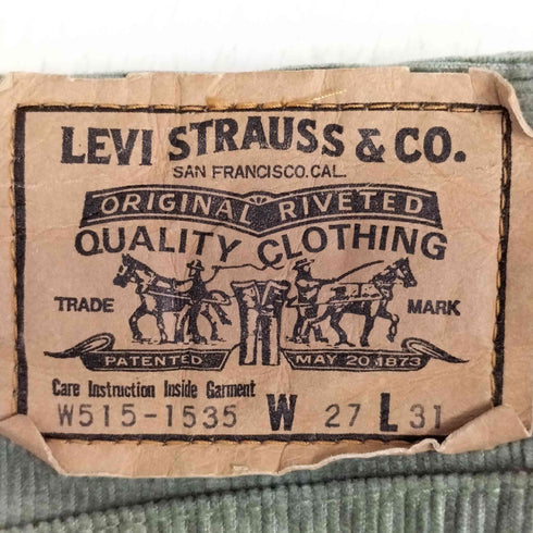 リーバイス Levis 90s W515-1535 日本製 白タブ ボタン裏J09刻印 コーデュロイパンツ レディース W27 L31