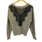 ノーブル Noble 23AW フォックス混 2way Back レース プルオーバー ニット レディース