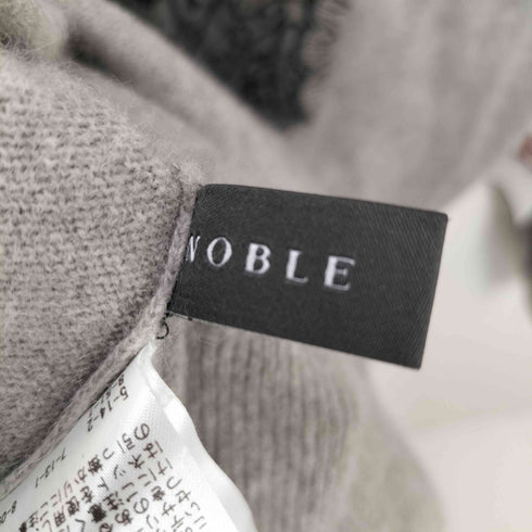 ノーブル Noble 23AW フォックス混 2way Back レース プルオーバー ニット レディース