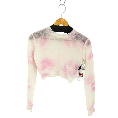 エムエムシックスメゾンマルジェラ MM6 Maison Margiela クロップド モヘア ニット レディース import:XS