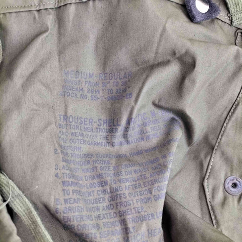 ユーエスアーミー U.S. ARMY 50S M-51 ARCTIC PANTS TALON ZIP メンズ MEDIUM-REGULAR
