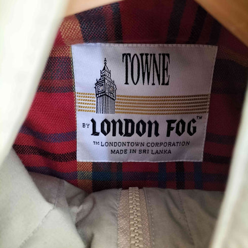 ロンドンフォグ TOWNE by London Fog 胡桃ボタン 裏地チェック ナイロン ジャケット メンズ S