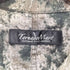 トルネードマート TORNADO MART Y2K Rare Japanese Wrinkle effect Three quarter sleeve shirt コットンシュリンククロコダイルプリント ワイドカラーシャツ メンズ LL