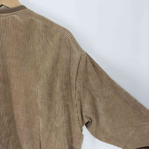 ザラ ZARA コーデュロイ ノーカラー ブルゾン ジャケット レディース import:S