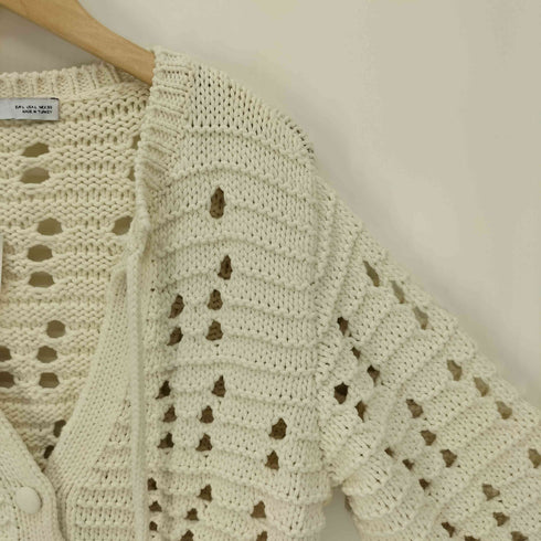 ザラ ZARA OPEN KNIT CARDIGAN オープン ニット カーディガン レディース import:L
