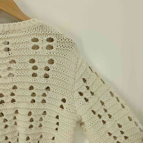 ザラ ZARA OPEN KNIT CARDIGAN オープン ニット カーディガン レディース import:L