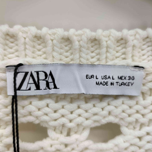 ザラ ZARA OPEN KNIT CARDIGAN オープン ニット カーディガン レディース import:L