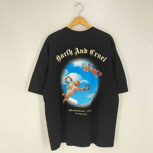 ハーシュアンドクルーエル HARSHANDCRUEL エンジェルプリント クルーネック Tシャツ メンズ JPN:L