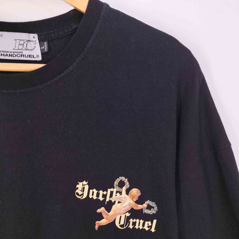 ハーシュアンドクルーエル HARSHANDCRUEL エンジェルプリント クルーネック Tシャツ メンズ JPN:L