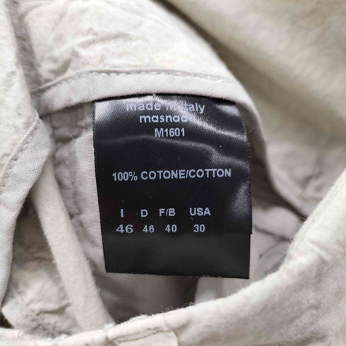 マスナダ MASNADA ETICHETTA TOSCANA コットン カーブパンツ イタリア製 メンズ US:30-31