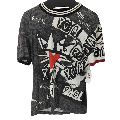 ドルチェアンドガッバーナ DOLCE&GABBANA 18SS DG KING/ROYAL プリントS/Sカットソー メンズ EUR:50