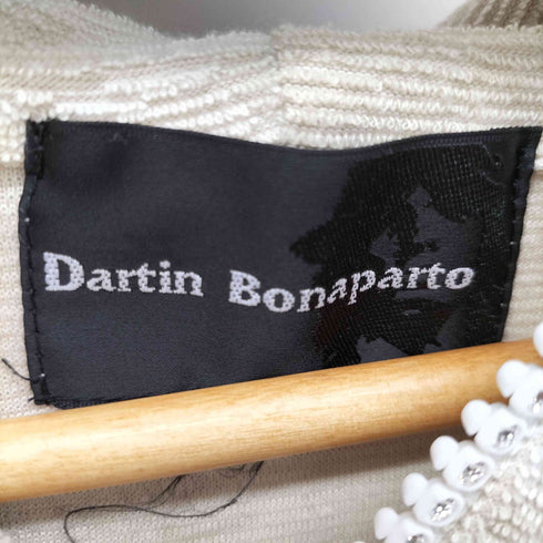 ダルタンボナパル Dartin Bonaparto パイル地総柄ダブルジップパーカー スワロフスキ スパンコール メンズ