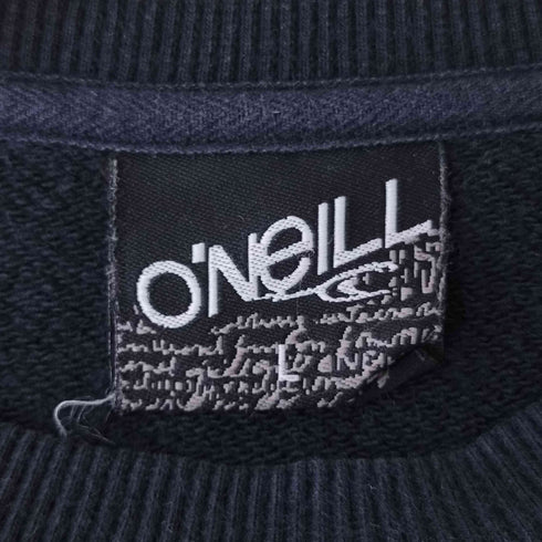 オニール ONEILL 90-00s 前V 立体刺繍 クルーネック スウェット メンズ JPN:L