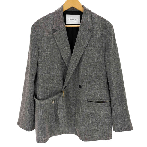 クルニ CULLNI ツイードテーラードジャケット Slub Tweed Tailored Tie Locken Jacket メンズ