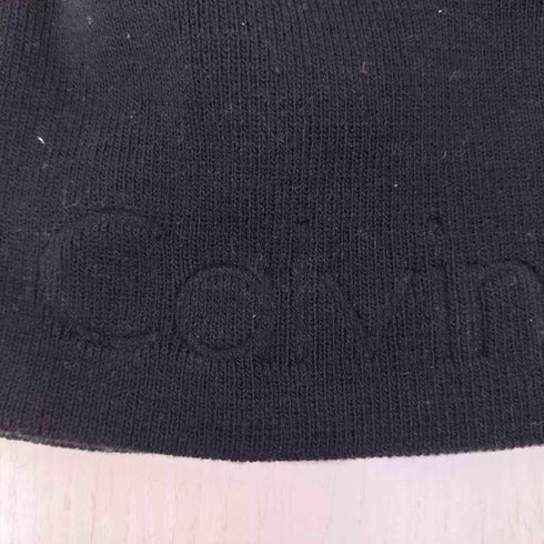 カルバンクライン CALVIN KLEIN ロゴ型押し アクリル ニットキャップ ビーニー メンズ