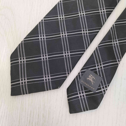 バーバリー BURBERRY イタリア製 チェック柄 シルク ネクタイ メンズ