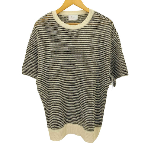A+ TOKYO 和紙メッシュハーフスリーブニットTEE メンズ JPN:1