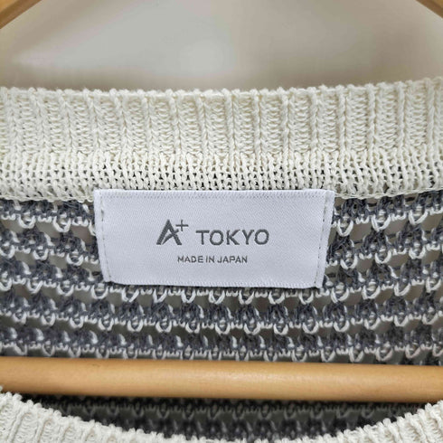 A+ TOKYO 和紙メッシュハーフスリーブニットTEE メンズ JPN:1