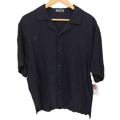 ザラ ZARA ボックスシアー オープンカラーシャツ メンズ import:S