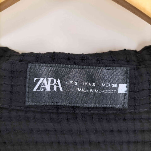 ザラ ZARA ボックスシアー オープンカラーシャツ メンズ import:S