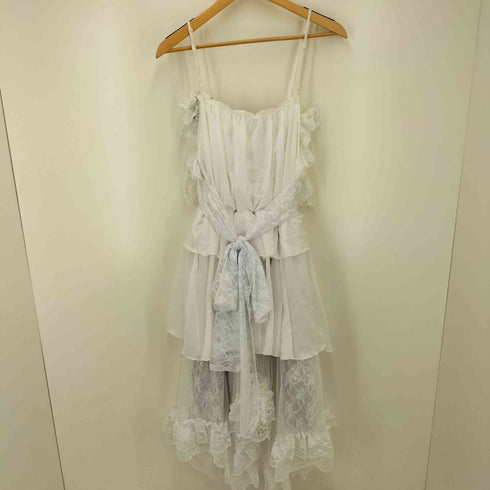 MR corset MAJOH レースアップ シースルー 花柄 キャミ ワンピース レディース