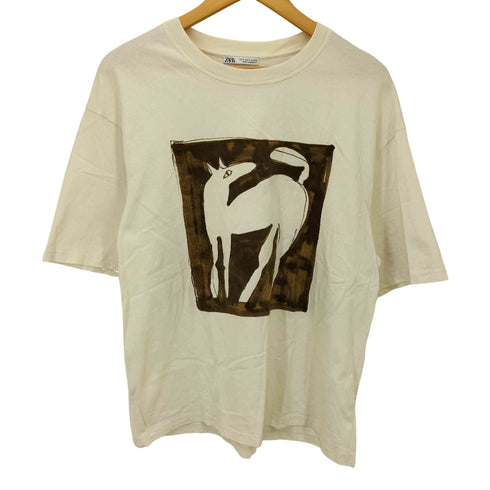 ザラ ZARA TEXTURED PRINTED T-SHIRT メンズ import:S