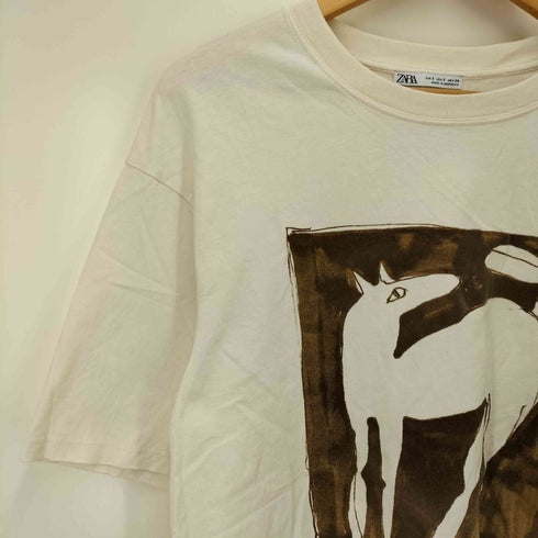 ザラ ZARA TEXTURED PRINTED T-SHIRT メンズ import:S