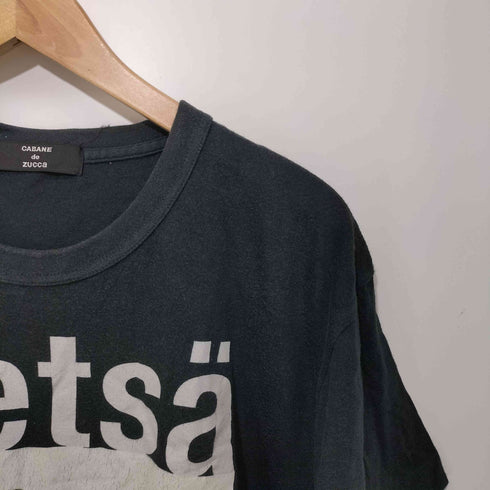 カバンドズッカ CABANE de ZUCCa キノコ プリント クルーネック Tシャツ メンズ JPN:M
