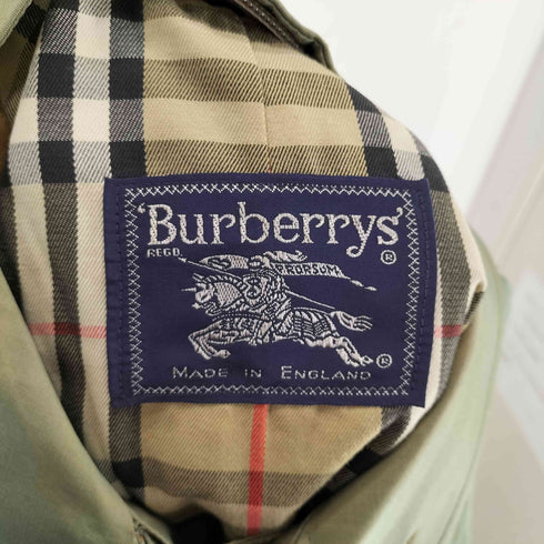 バーバリーズ BURBERRYS イングランド製 玉虫 裏地ノバチェック コットン100ステンカラーコート メンズ