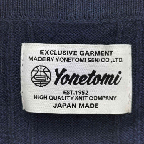 米富繊維TF Yonetomi LINEN KNIT S/T オープンカラーストライプニットシャツ メンズ JPN:2