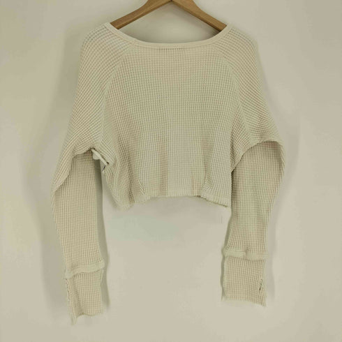 マウジー moussy 23AW HEAVY WAFFLE CROP ヘビー ワッフル クロップ トップス レディース FREE