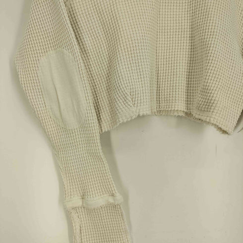 マウジー moussy 23AW HEAVY WAFFLE CROP ヘビー ワッフル クロップ トップス レディース FREE