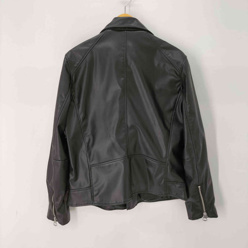 エイチアンドエム H&M フェイクレザーダブルライダースジャケット メンズ import:L