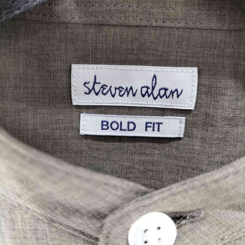 スティーブンアラン Steven Alan LNN/TCH BAND COLLAR SHIRT-BOLD バンドカラーS/Sシャツ メンズ JPN:M