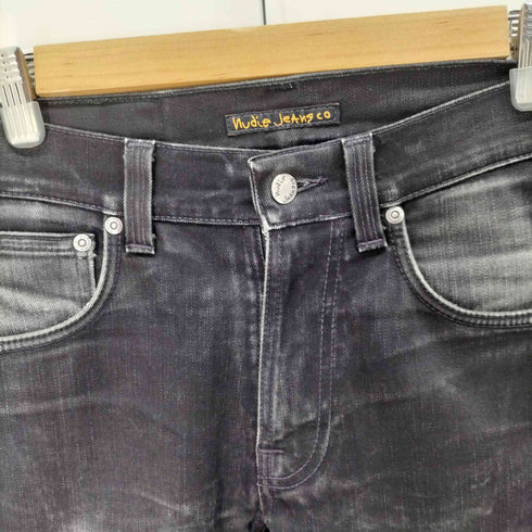 ヌーディージーンズ Nudie Jeans スキニーフィットブラックデニムパンツ メンズ W27L32