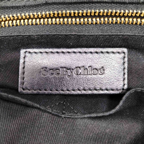 シーバイクロエ SEE BY CHLOE APRIL SMレザー ダイヤモンドキルティングハンドバッグ レディース