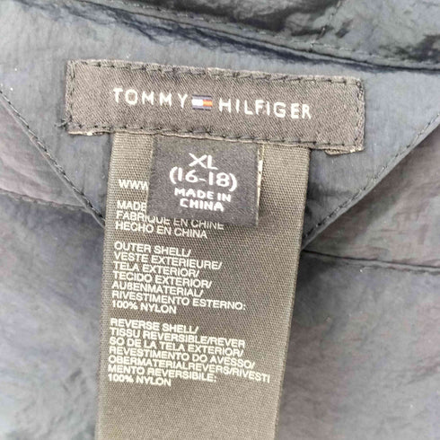 トミーヒルフィガー TOMMY HILFIGER ロゴワッペン リバーシブル ダウンベスト レディース import:XL
