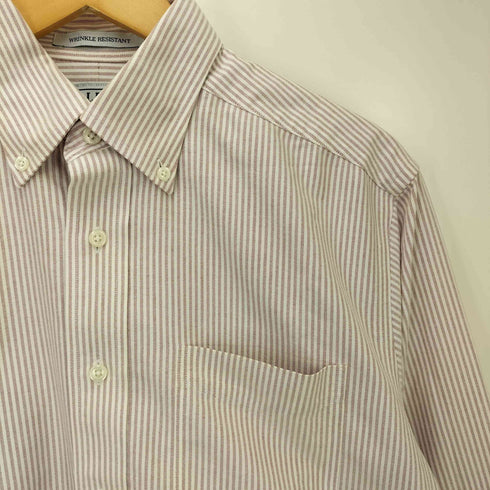 エルエルビーン L.L.Bean マレーシア製 WRINKLE RESISTANT ストライプ柄 L/S ボタンダウンシャツ メンズ 15-32