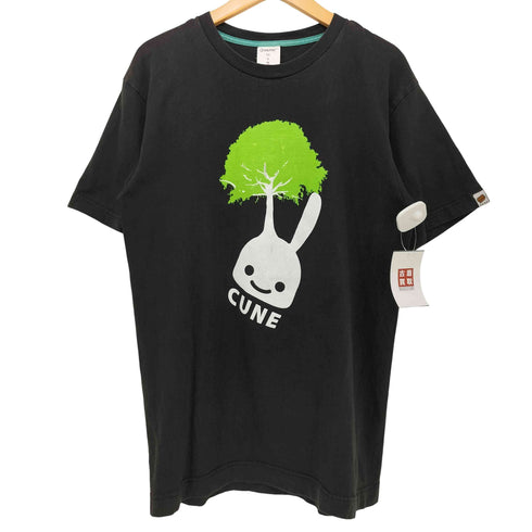 キューン CUNE 前面プリントクルーネックTシャツ うさぎ メンズ L