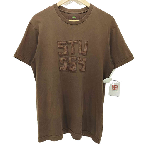 ステューシー Stussy オールド ロゴパッチワーク クルーネックTシャツ メンズ S
