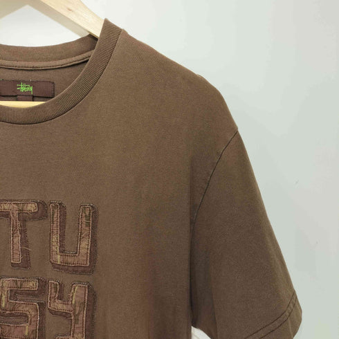 ステューシー Stussy オールド ロゴパッチワーク クルーネックTシャツ メンズ S
