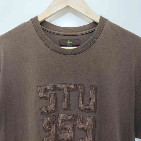 ステューシー Stussy オールド ロゴパッチワーク クルーネックTシャツ メンズ S