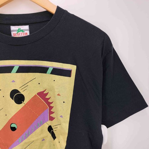 ベネトン BENETTON ロゴプリント クルーネック S/S シャツ メンズ EUR:46