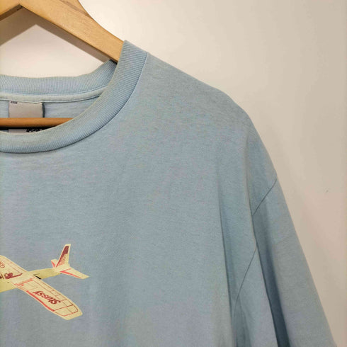 ステューシー Stussy 90-2000s USA製 飛行機クルーネックTシャツ メンズ L